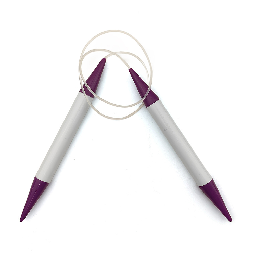 Knitting Needle Circular - 15 มม.80 มม.วงกลมเข็มถักเข็มถักเครื่องมือ Bright สีขาววงกลมเข็มหัวเชือก