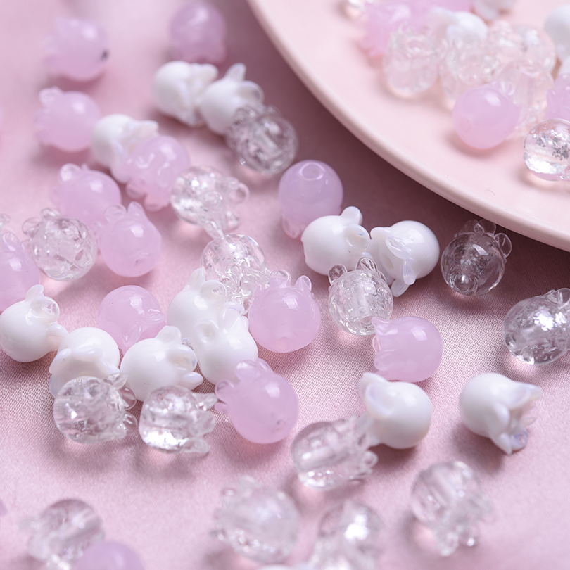 Art Craft Jellyfish - 10pcs Handmade แก้วแมงกะพรุนลูกปัดต่างหูสร้อยข้อมือเจาะลูกปัด CRAFT Art Charm