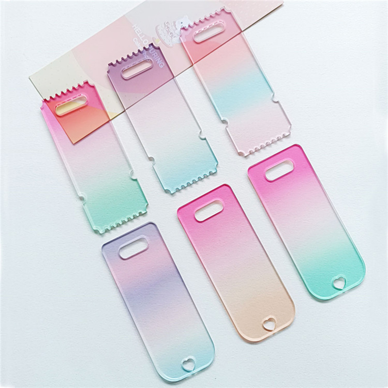 Art Craft Earth Day - สีสันGradientอะคริลิคเครื่องประดับBookmark BLANK DIYตั๋วStubสติกเกอร์ตกแต่งพวงกุญแจจี้สําหรับงานฝีมือภาพวาด