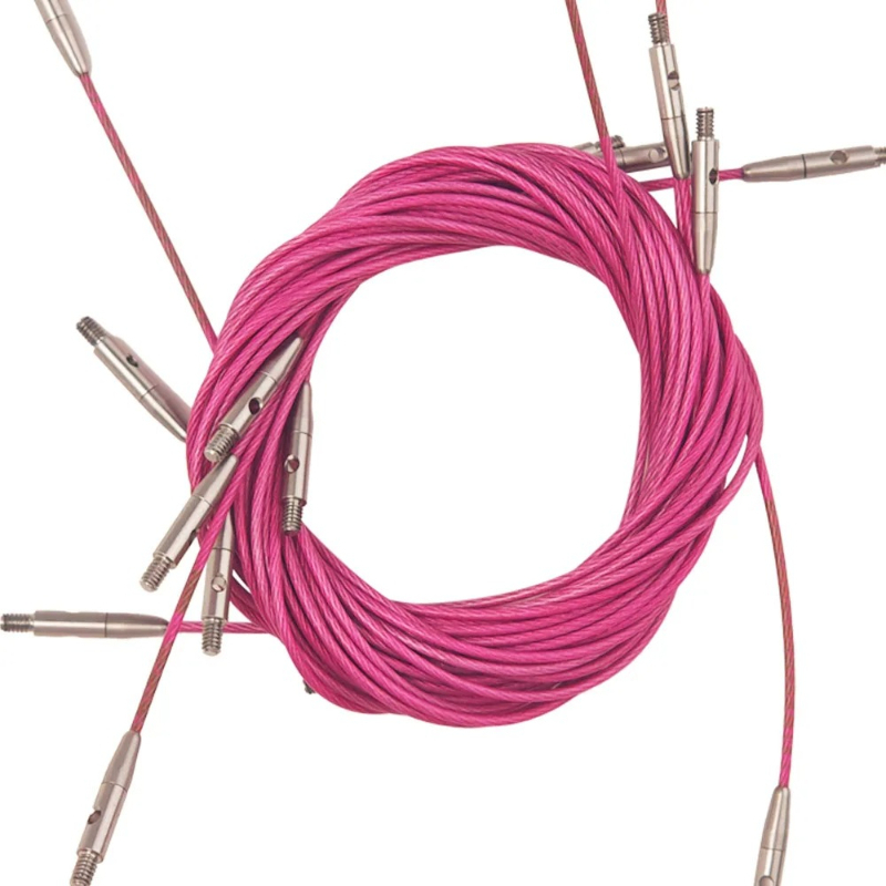 Knitting Needle Circular - เข็มโครเชต์แบบเปลี่ยนได้ขนาด 20-150 ซม. พร้อมเชือกถักวงกลม อุปกรณ์เสริมเข็มถักแบบหมุนได้ ถอดออกได้