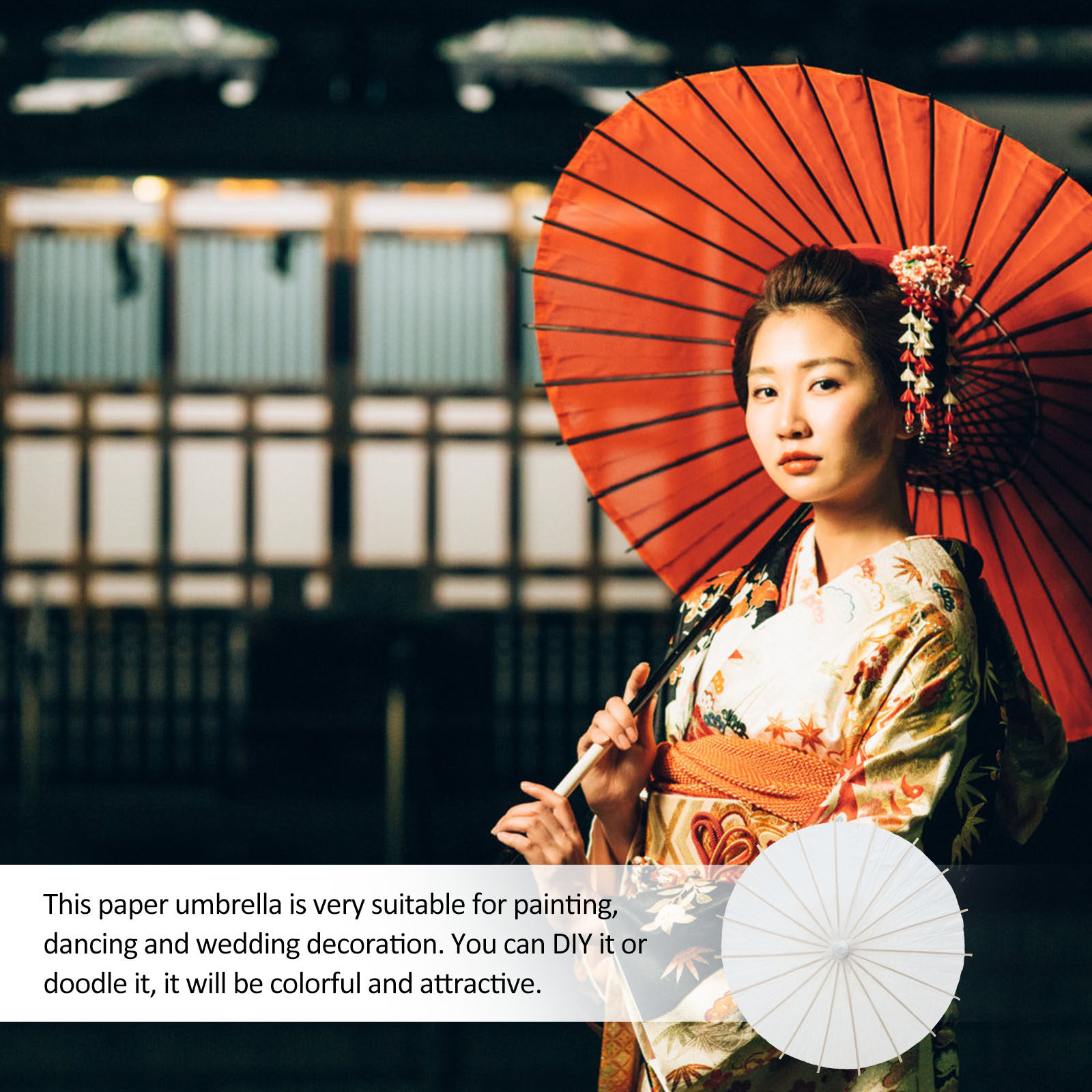 ร่มกระดาษเปล่าสำหรับระบายสี DI - Art Craft Classes บทวิจารณ์และราคา