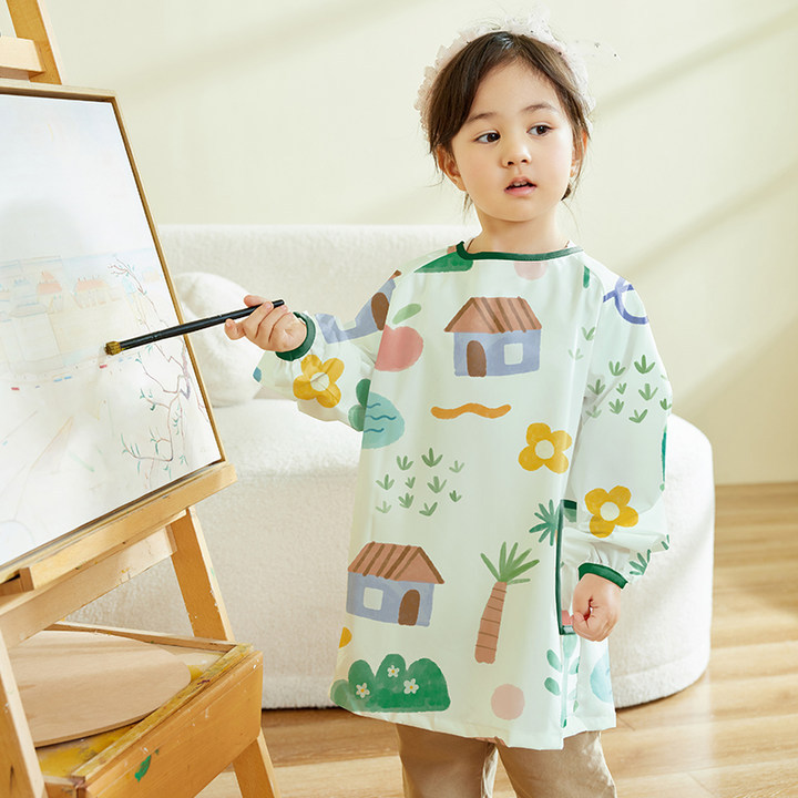 เสื้อกันเปื้อนเด็กแบบกันน้ำ แข - Art Craft Classes บทวิจารณ์และราคา