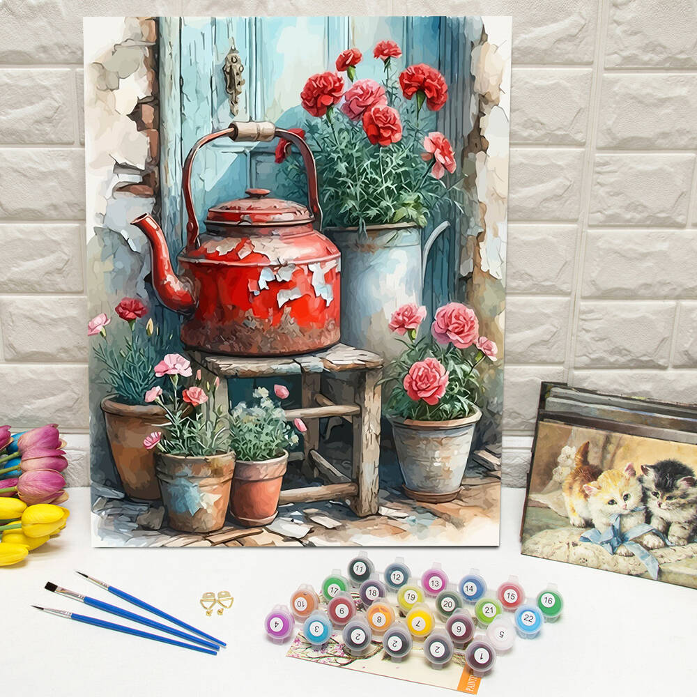 ภาพวาดสีน้ํามันโดยตัวเลขภูมิทั - Art Craft Door บทวิจารณ์และราคา