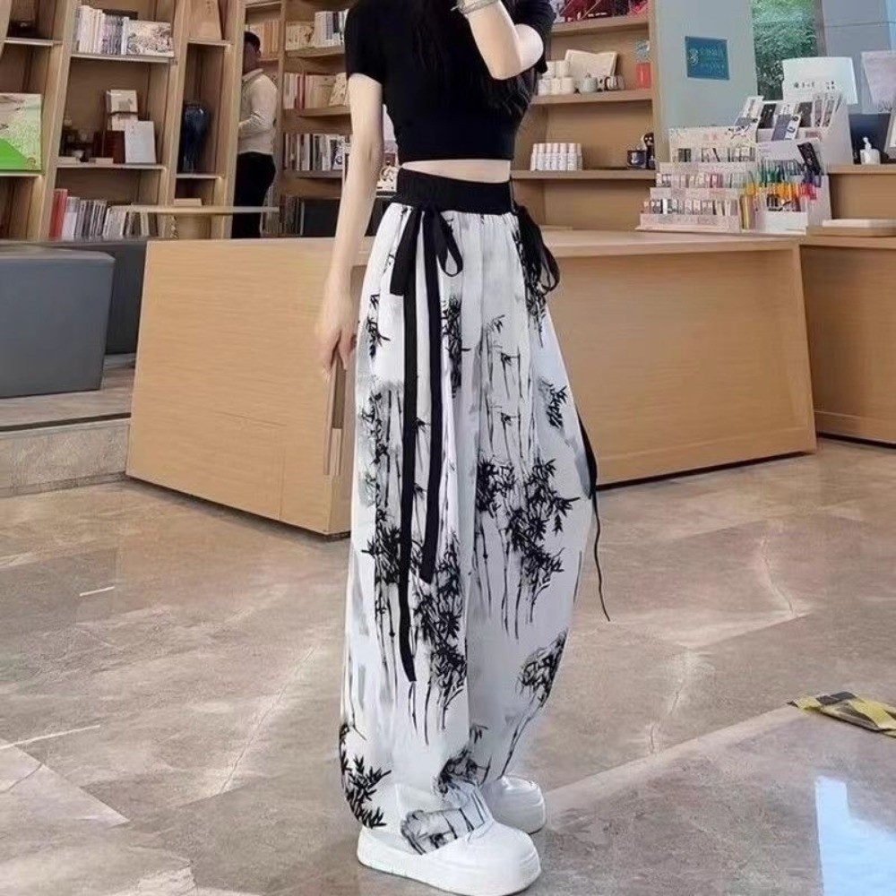 กางเกงลำลองผ้าไหมน้ำแข็งลายพิม - Silk Painting Dye บทวิจารณ์และราคา