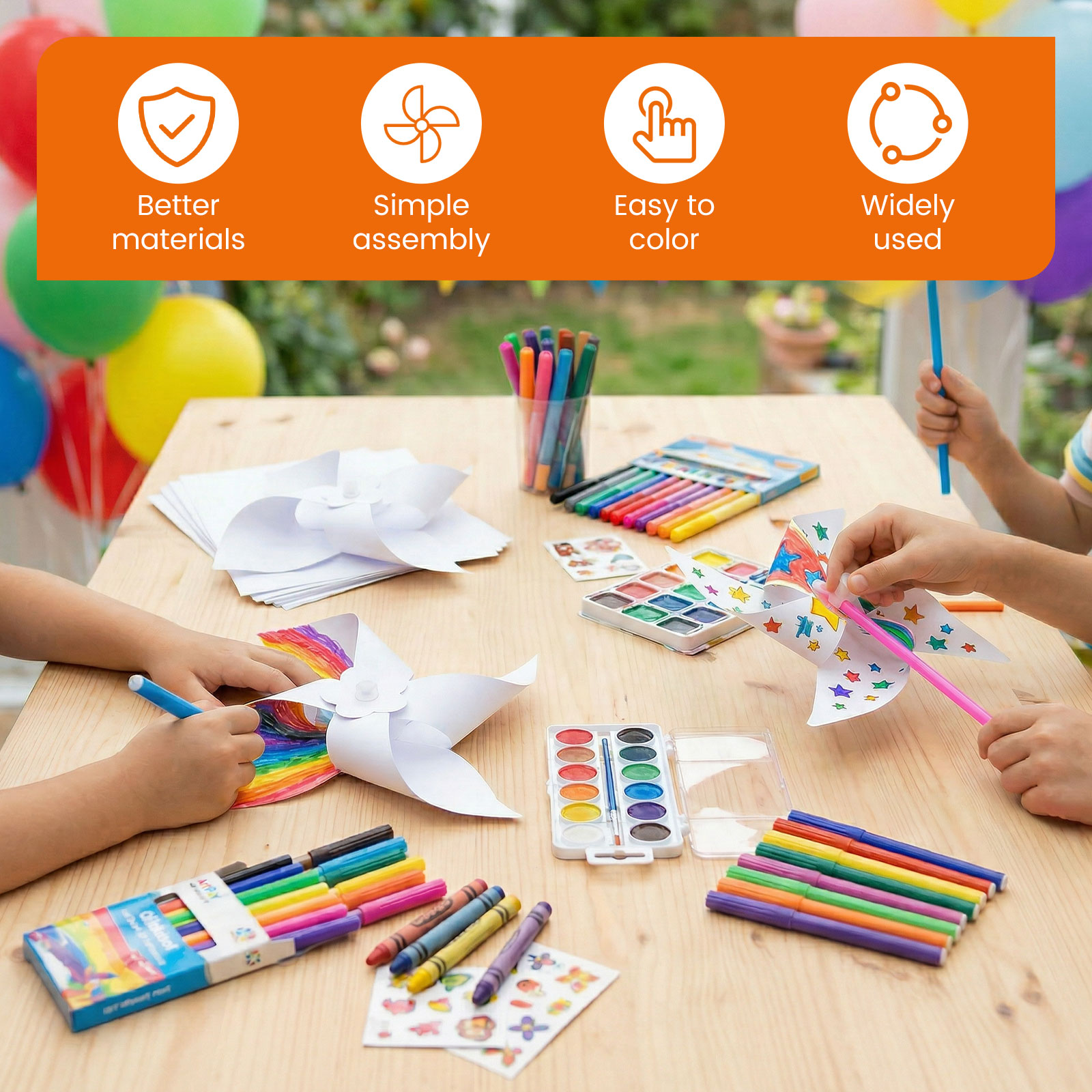 พัดกระดาษ DIY 100 ชิ้น สำหรับเ - Art Craft Earth Day บทวิจารณ์และราคา