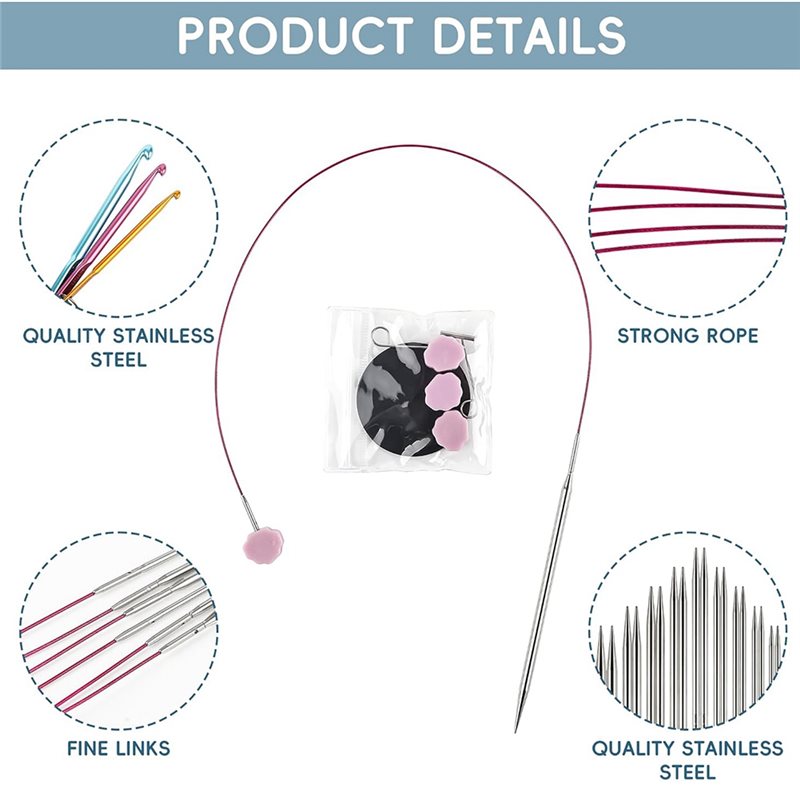 ชุดเข็มถักวงกลมแบบเปลี่ยนได้ ข - Knitting Needle Circular บทวิจารณ์และราคา