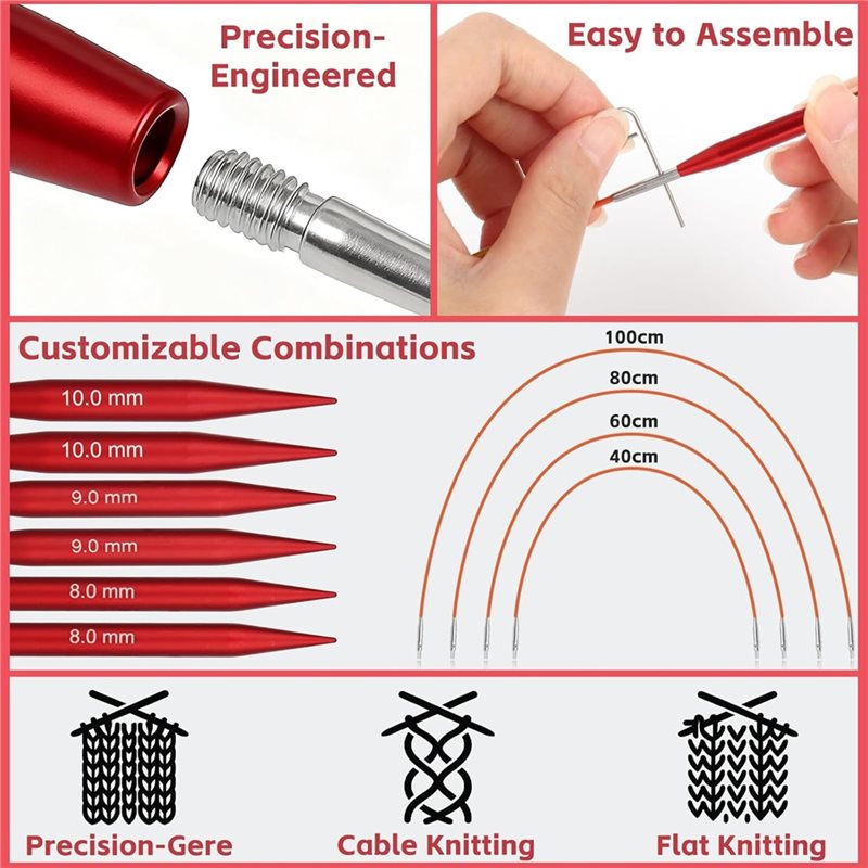 A25F-Circular สำหรับชุดเข็มถัก - Knitting Needle Circular บทวิจารณ์และราคา