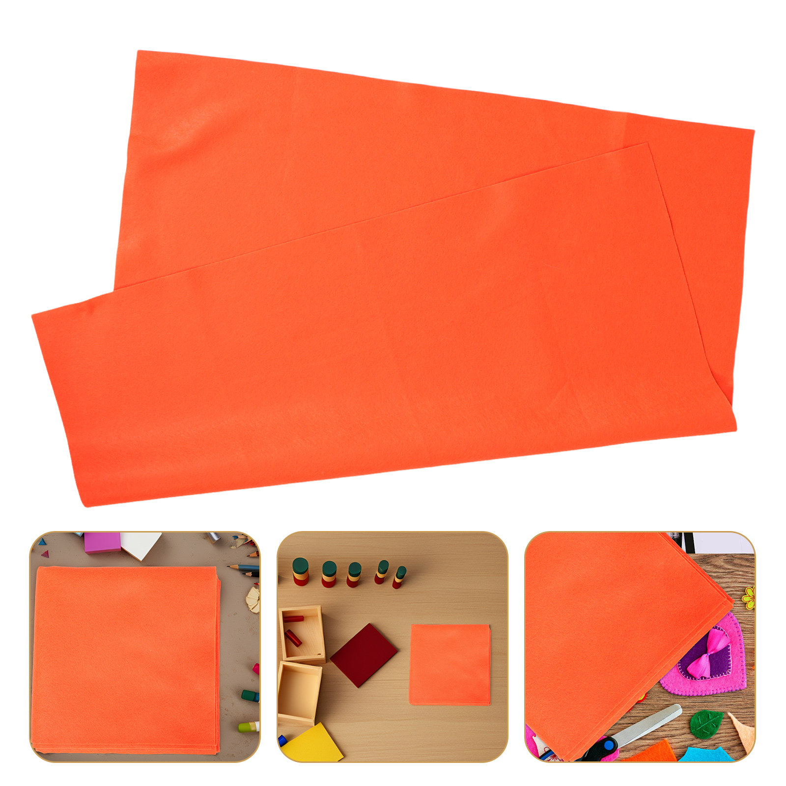 ผ้าสักหลาดสีส้ม นุ่ม ยืดหยุ่น  - Art Craft Classes บทวิจารณ์และราคา