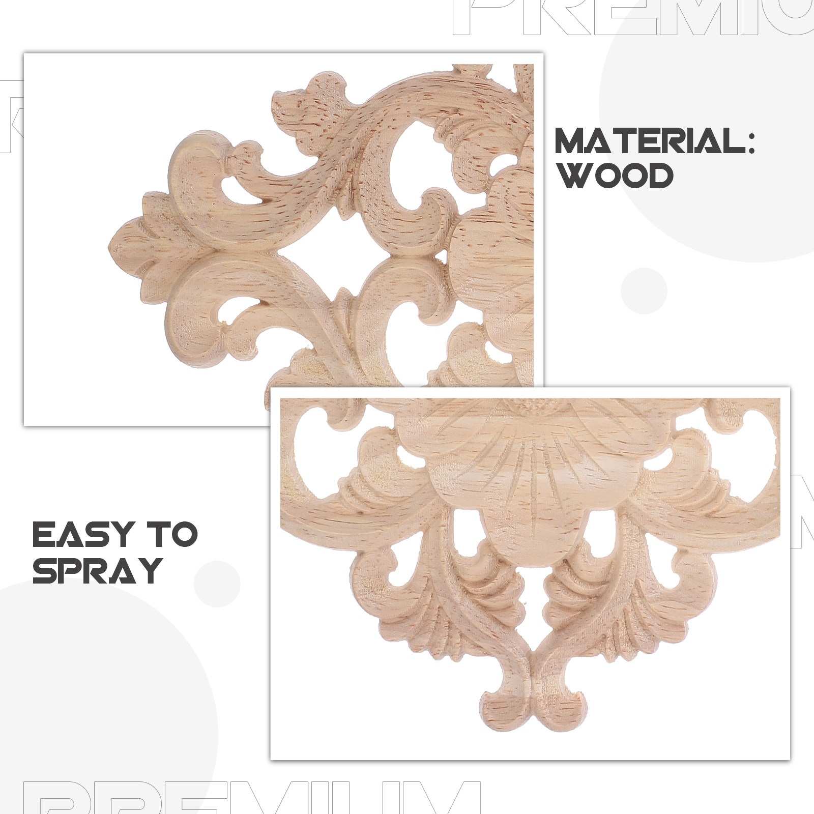 1 ชิ้น แผ่นไม้แกะสลัก ไม้เนื้อ - Art Craft Door บทวิจารณ์และราคา