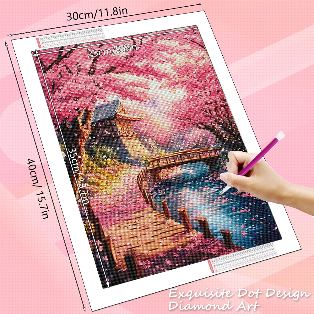 ภาพวาดเพชร HUACAN ลายทิวทัศน์บ - Wallpaper Art And Craft บทวิจารณ์และราคา