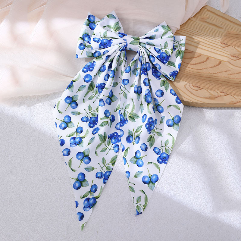 กิ๊บติดผมผ้ามัดย้อมลายเชอร์รี่ - Silk Painting Dye บทวิจารณ์และราคา