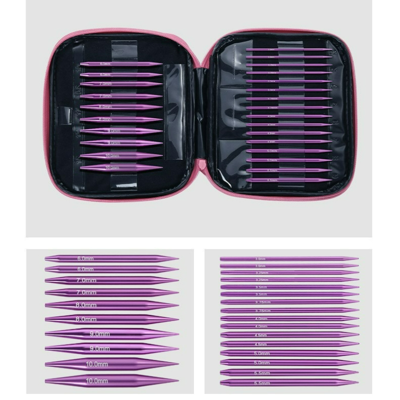 ชุดเข็มถักวงกลมสีม่วง 13 ชุด ข - Knitting Needle Circular บทวิจารณ์และราคา