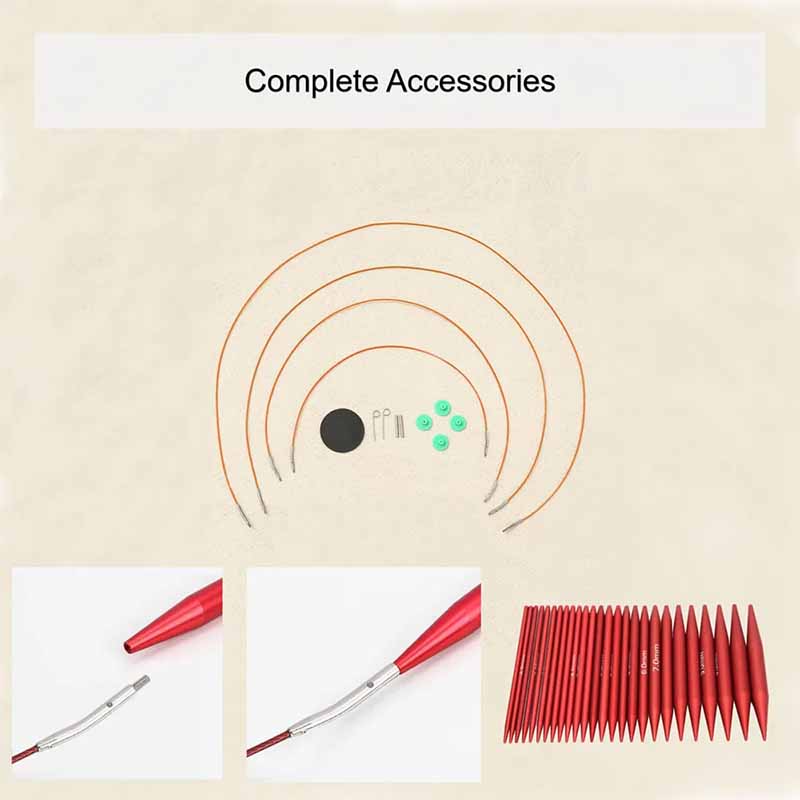 ชุดเข็มถักนิตติ้ง 25 ชิ้น เข็ม - Knitting Needle Circular บทวิจารณ์และราคา