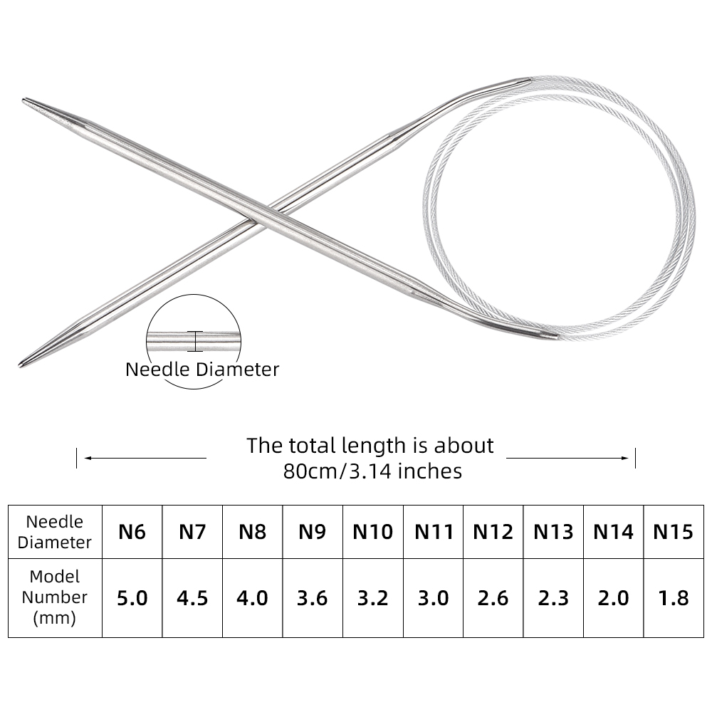 เข็มถักและไม้บรรทัดแบบวงกลมคงท - Knitting Needle Circular บทวิจารณ์และราคา