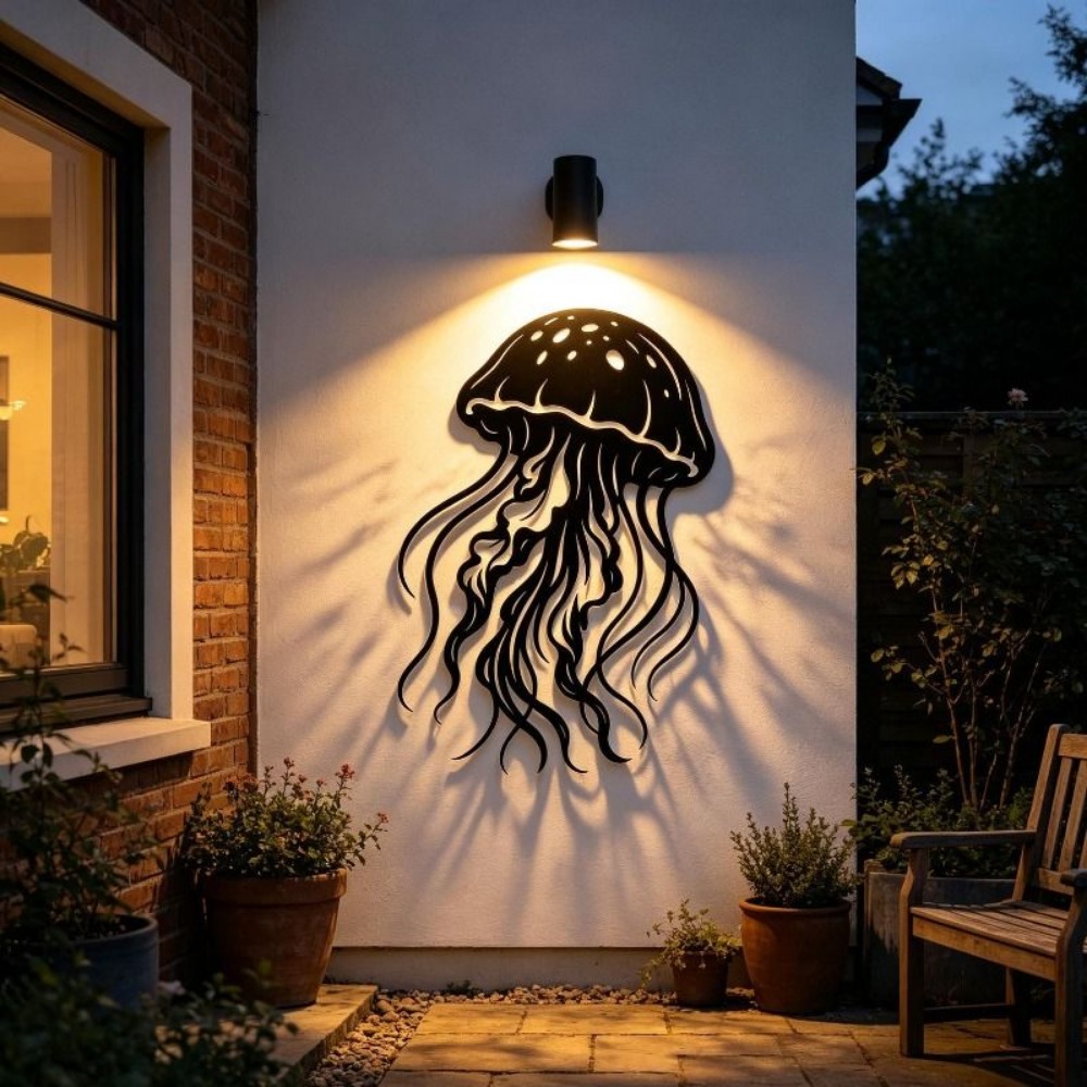 CIFBUY งานศิลปะติดผนังโลหะ รูป - Art Craft Jellyfish บทวิจารณ์และราคา