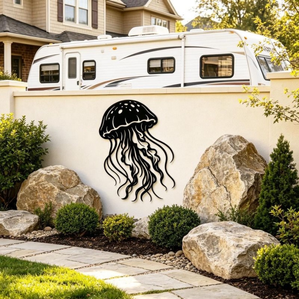 CIFBUY งานศิลปะติดผนังโลหะ รูป - Art Craft Jellyfish บทวิจารณ์และราคา