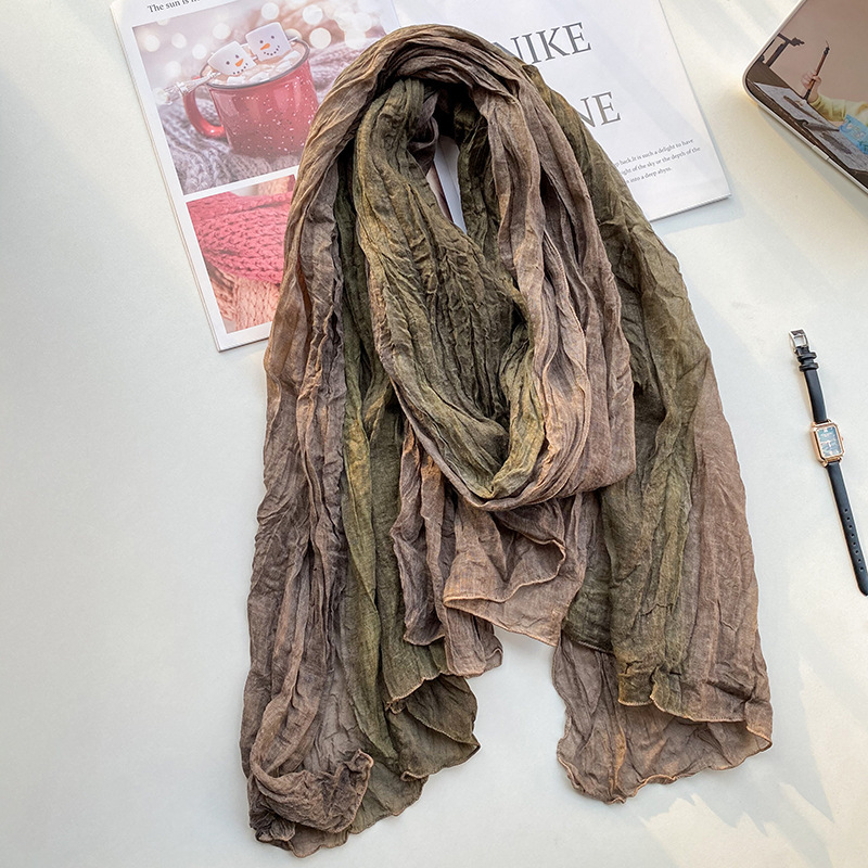 VREOVOR ผ้าพันคอสไตล์ชาติพันธุ - Silk Painting Dye บทวิจารณ์และราคา