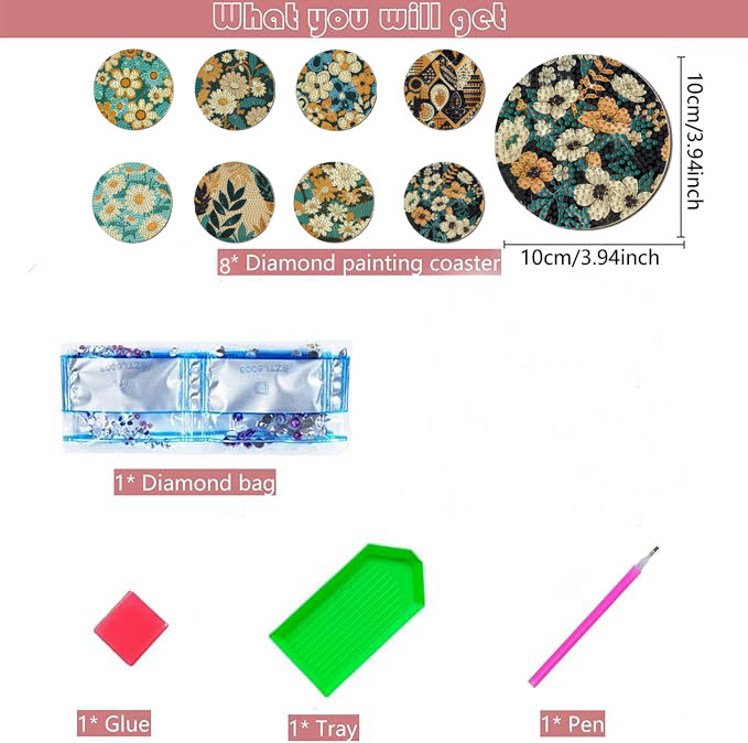ชุดงานศิลปะเพชร DIY 8 ชิ้น ลาย - Art Y Craft บทวิจารณ์และราคา