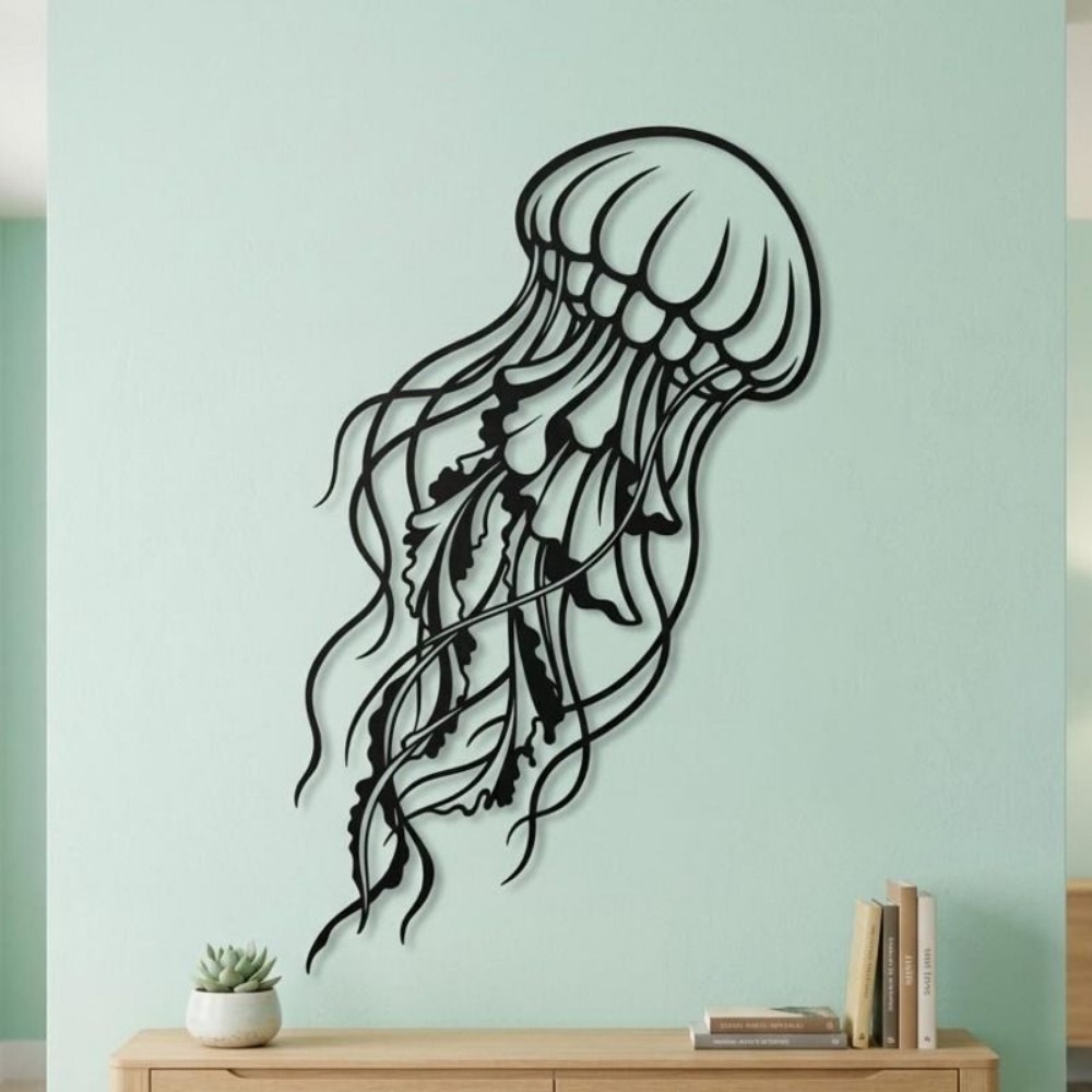 CIFBUY งานศิลปะติดผนังโลหะ รูป - Art Craft Jellyfish บทวิจารณ์และราคา